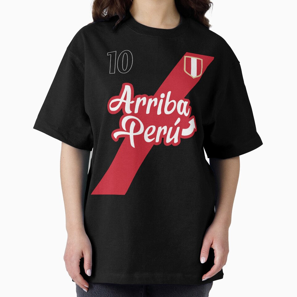 Retro Arriba Peru Soccer Jersey 10 Peruvian Futbol Gift Tee Jersey Peruvian Fanatic Gift Retro Peruvian Gift Vintage Peru Shirt Peru Llama Cusco Gift Idea by HallelujahTees sports jersey product view 2