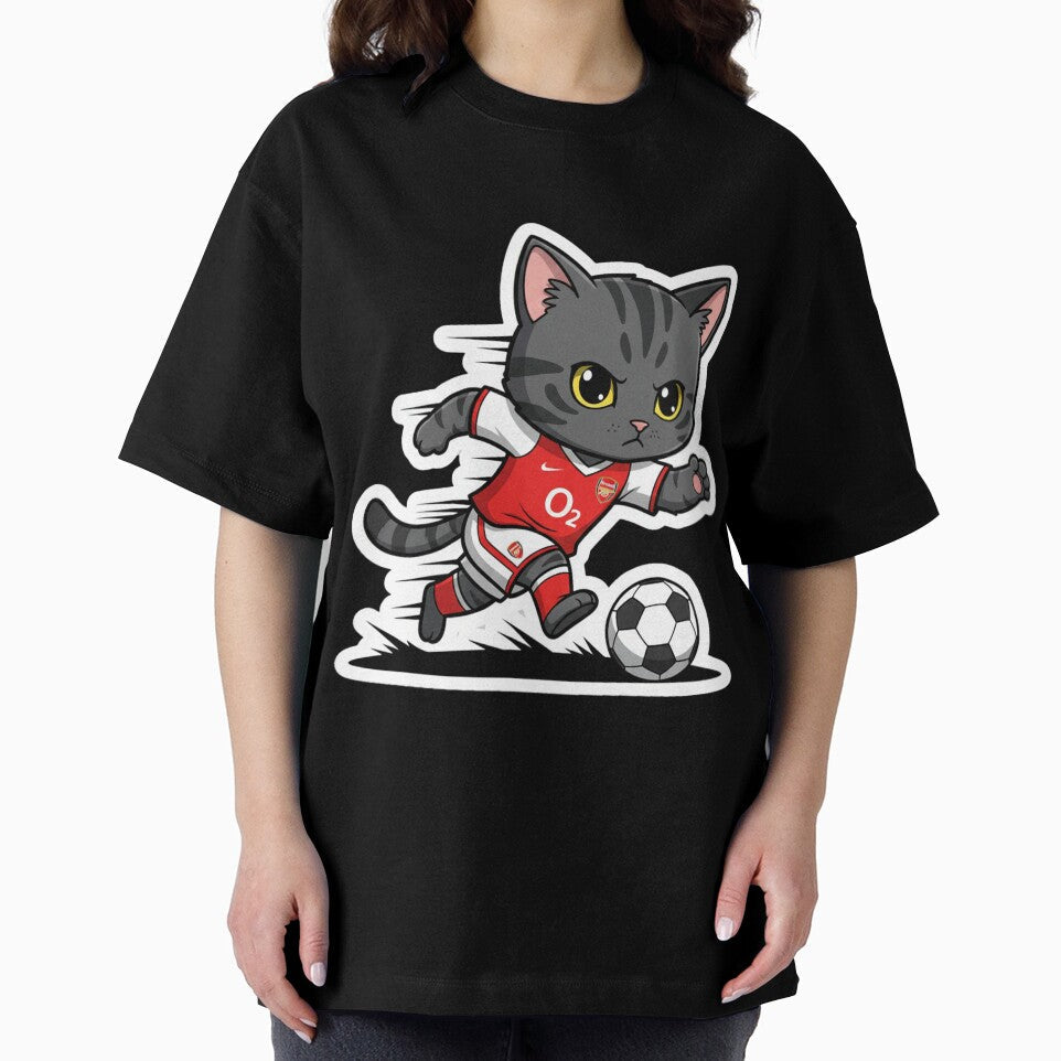 Arsenal Football Club Thierry Henry Cat by ArsyArt - Adult & Kids T-Shirts, Sweatshirts & Hoodies apparel design preview 2