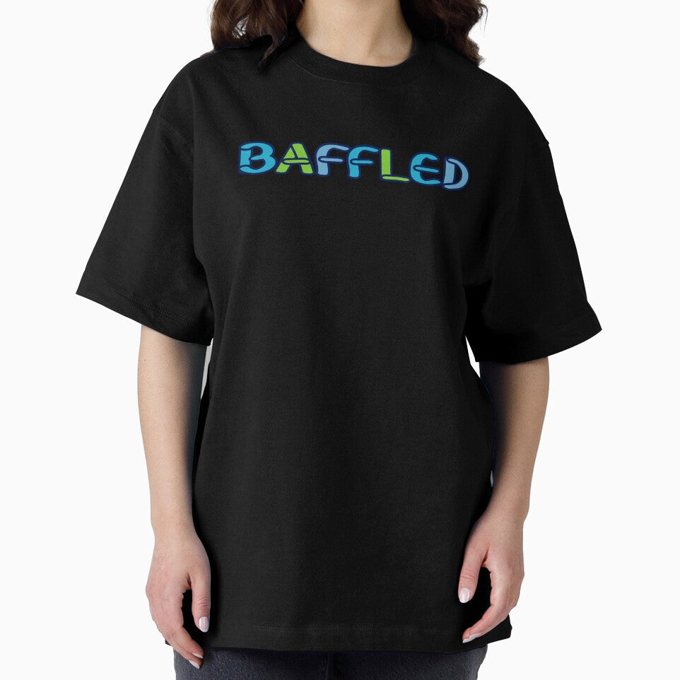 Baffled Hand Lettering Blues Green Fun by Hinkson Cox - Adult & Kids T-Shirts, Sweatshirts & Hoodies apparel design preview 2