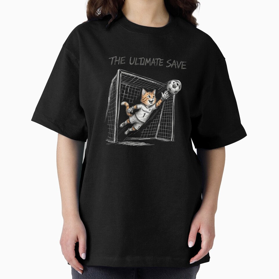 The Ultimate Save Cute Cat Goalkeeper Soccer - Adult & Kids T-Shirts, Sweatshirts & Hoodies apparel design preview 2