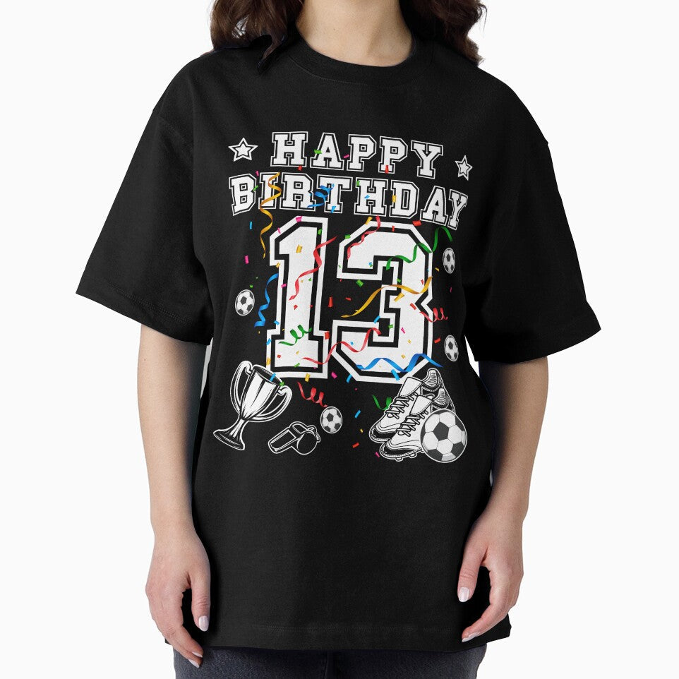 Soccer Birthday 13 Years Soccer jersey Soccer ball by Shirt-Designs sports jersey product view 2