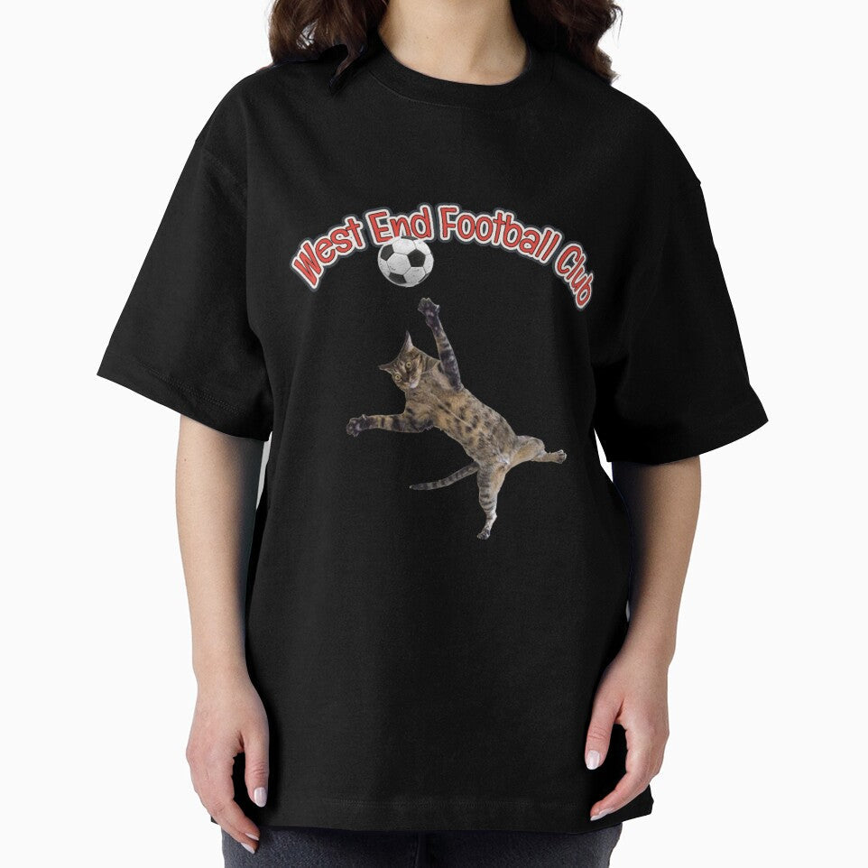 West End Football Club manic keeper cat design by FC - Adult & Kids T-Shirts, Sweatshirts & Hoodies apparel design preview 2
