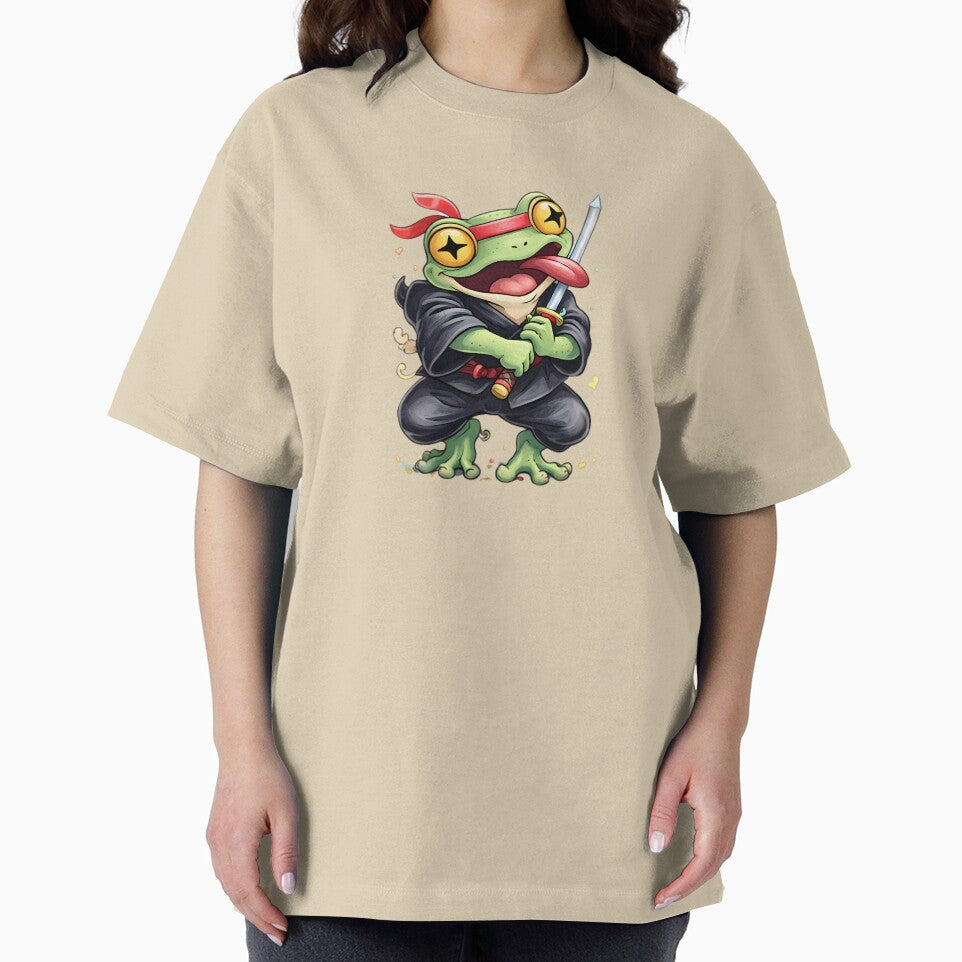 Funny Frog Ninja Kawaii Samurai Cartoon Cute Warrior - Adult & Kids T-Shirts, Sweatshirts & Hoodies apparel design preview 2