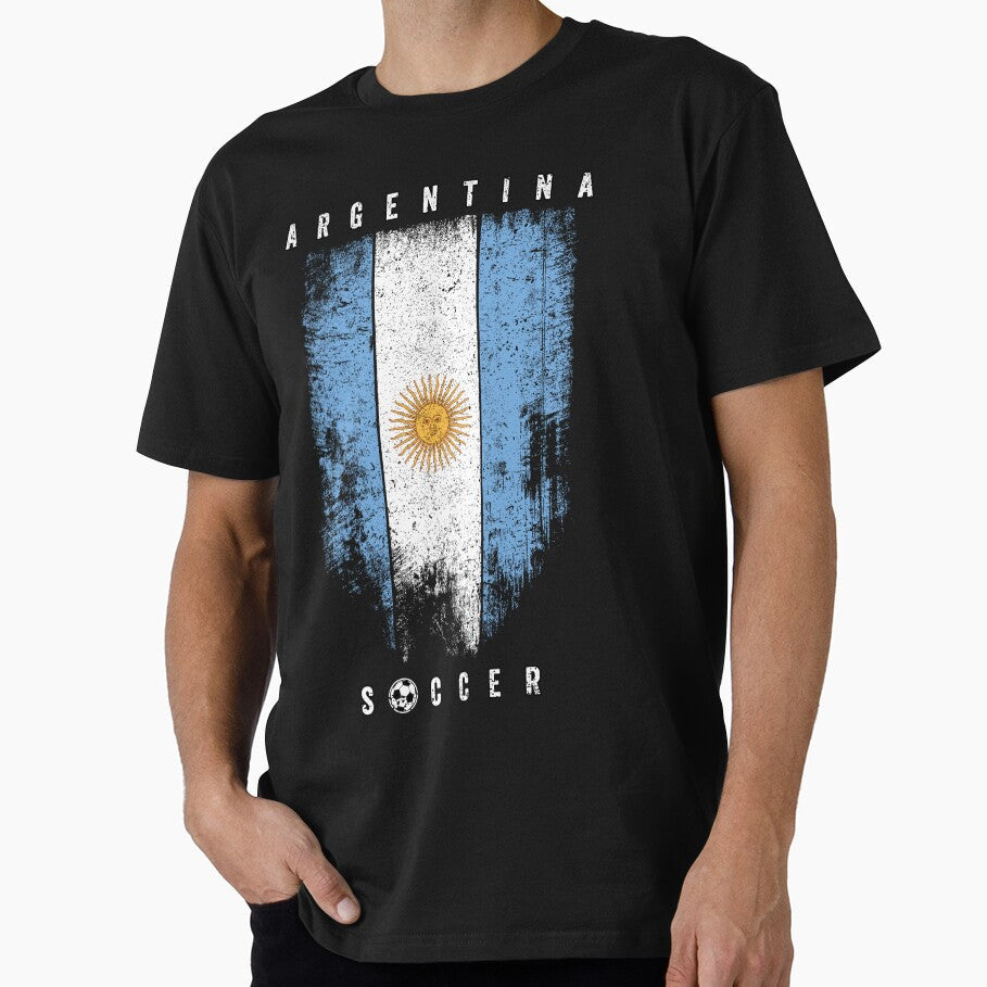 SOCCER TEAMS VERTICAL FLAG - ARGENTINA - Fans and Teams for Men and Women T-shirt by wallsandpatts - T-Shirt, Sweatshirt, Hoodie