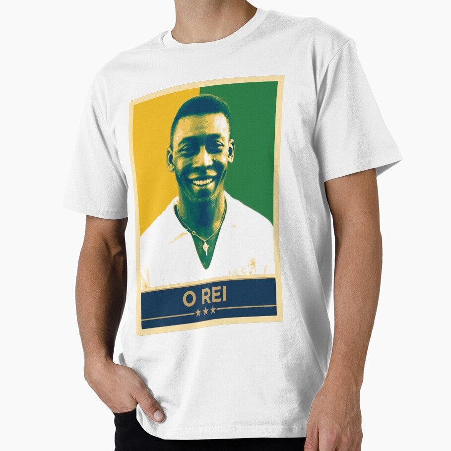 O Rei - Brazil Football Legende - King Pele by WooW Design Effect Unisex T-shirt, Sweatshirt, Hoodie, Long Sleeve Tee - T-Shirt, Sweatshirt, Hoodie