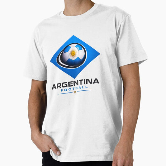 Argentina Football Ultra Modern Minimal Soccer Design by TKOprintdesigns Unisex T-shirt, Sweatshirt, Hoodie, Long Sleeve Tee - T-Shirt, Sweatshirt, Hoodie