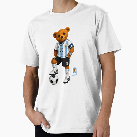 Argentina Soccer Bear World Cup Teddy Bear by Boogie NW Unisex T-shirt, Sweatshirt, Hoodie, Long Sleeve Tee - T-Shirt, Sweatshirt, Hoodie