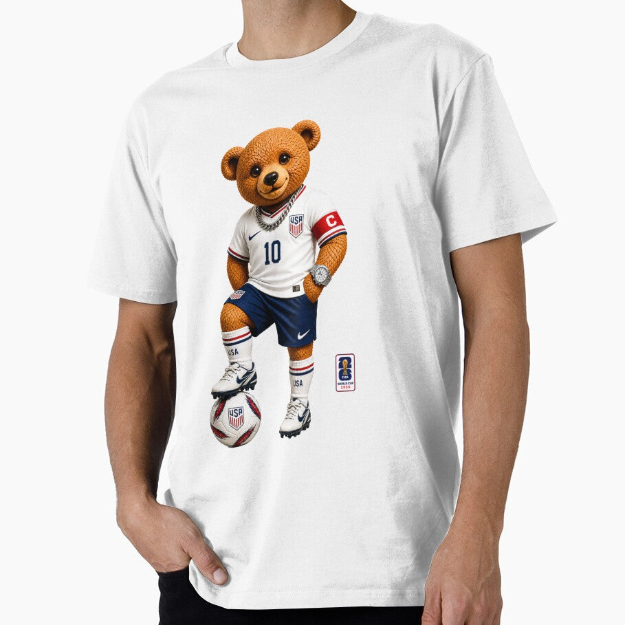 USA Soccer Bear World Cup 2026 Teddy Bear by Boogie NW Unisex T-shirt, Sweatshirt, Hoodie, Long Sleeve Tee - T-Shirt, Sweatshirt, Hoodie