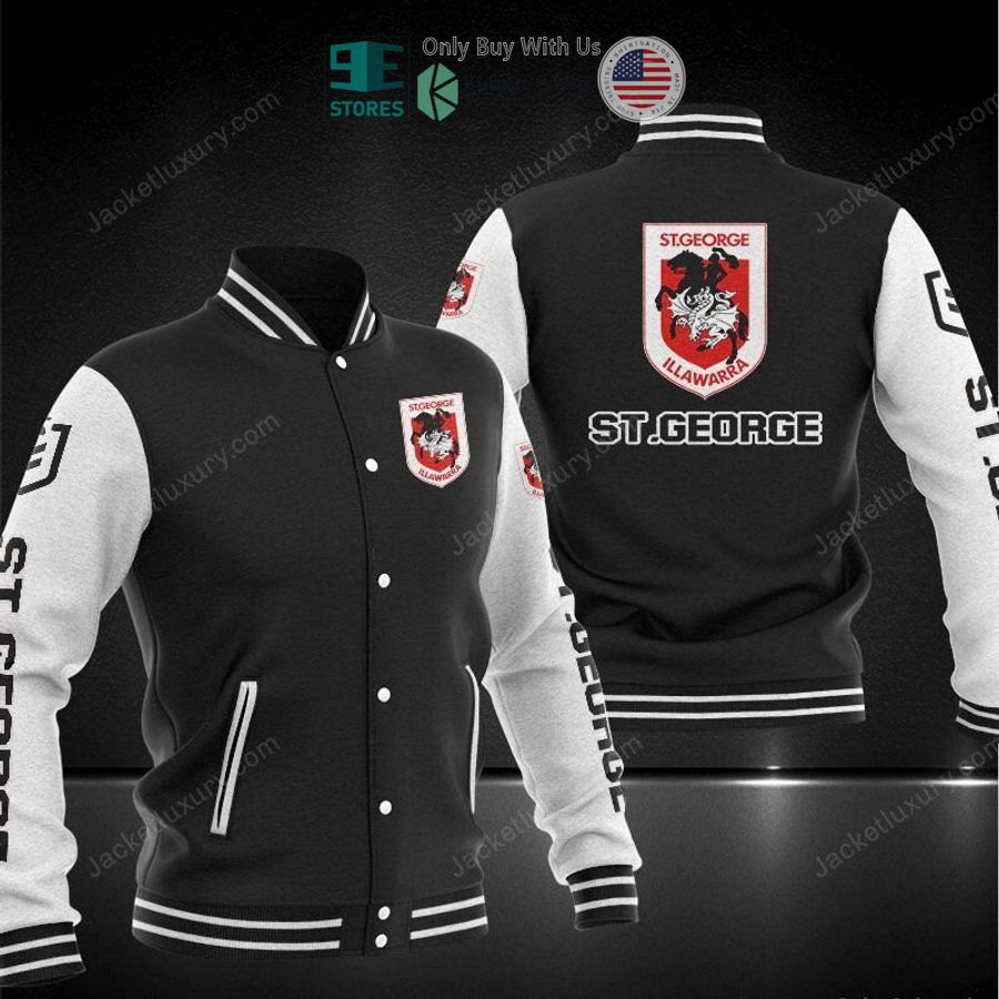 BEST St. George Illawarra Dragons Baseball Jacket baseball jersey product view 1