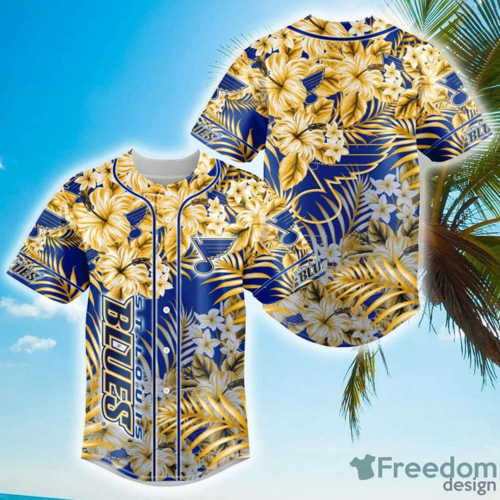 St. Louis Blues Baseball Jersey Custom For Fans BJ0079 - lylyprint.com baseball jersey product view 2