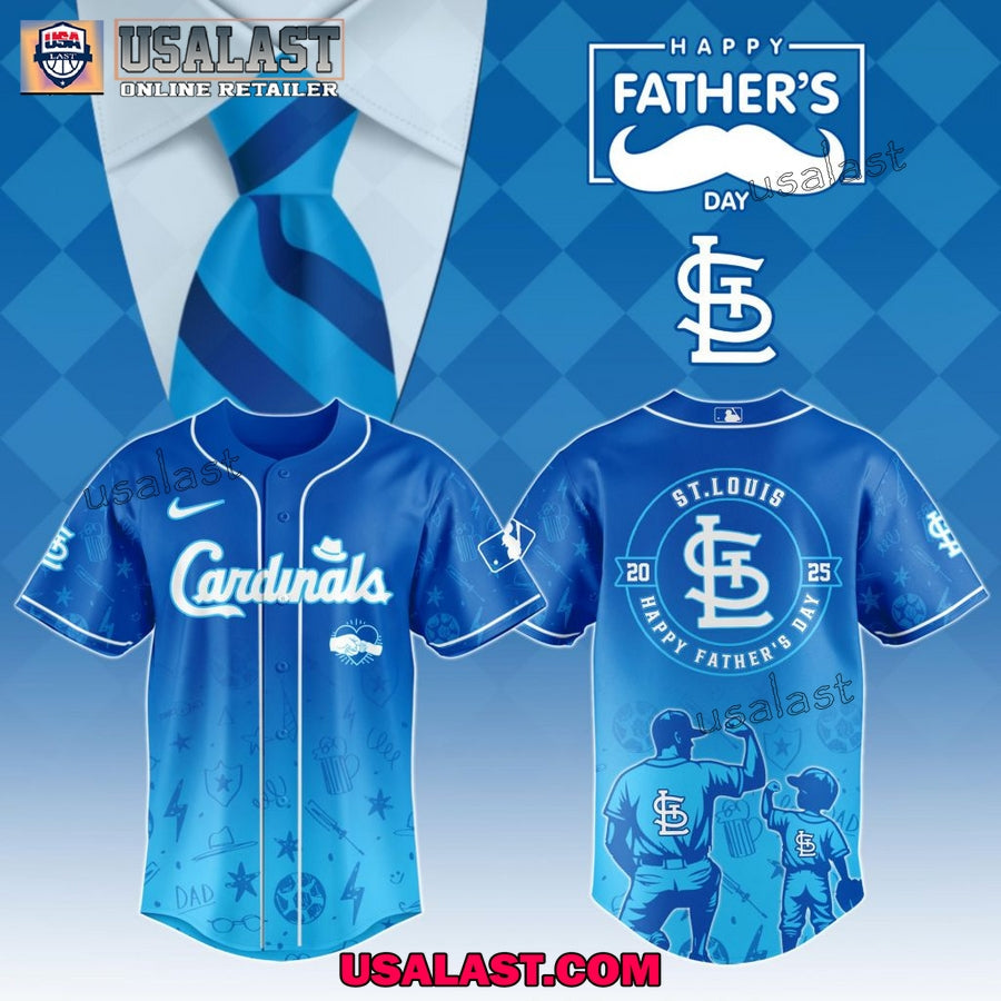 St. Louis Cardinals Happy Father’s Day 2025 Baseball Jersey baseball jersey product view 1
