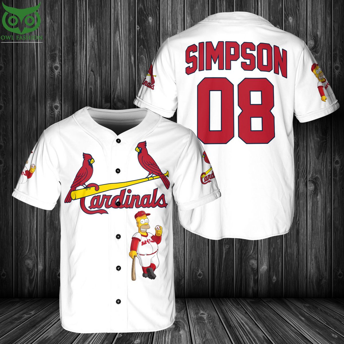 St.Louis Cardinals MLB Simpson Baseball Jersey baseball jersey product view 1
