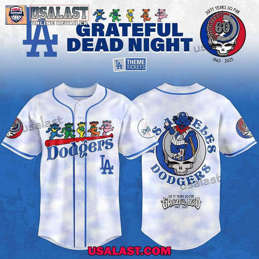 St. Louis Cardinals x Grateful Dead 60 Years So Far Baseball Jersey baseball jersey product view 1