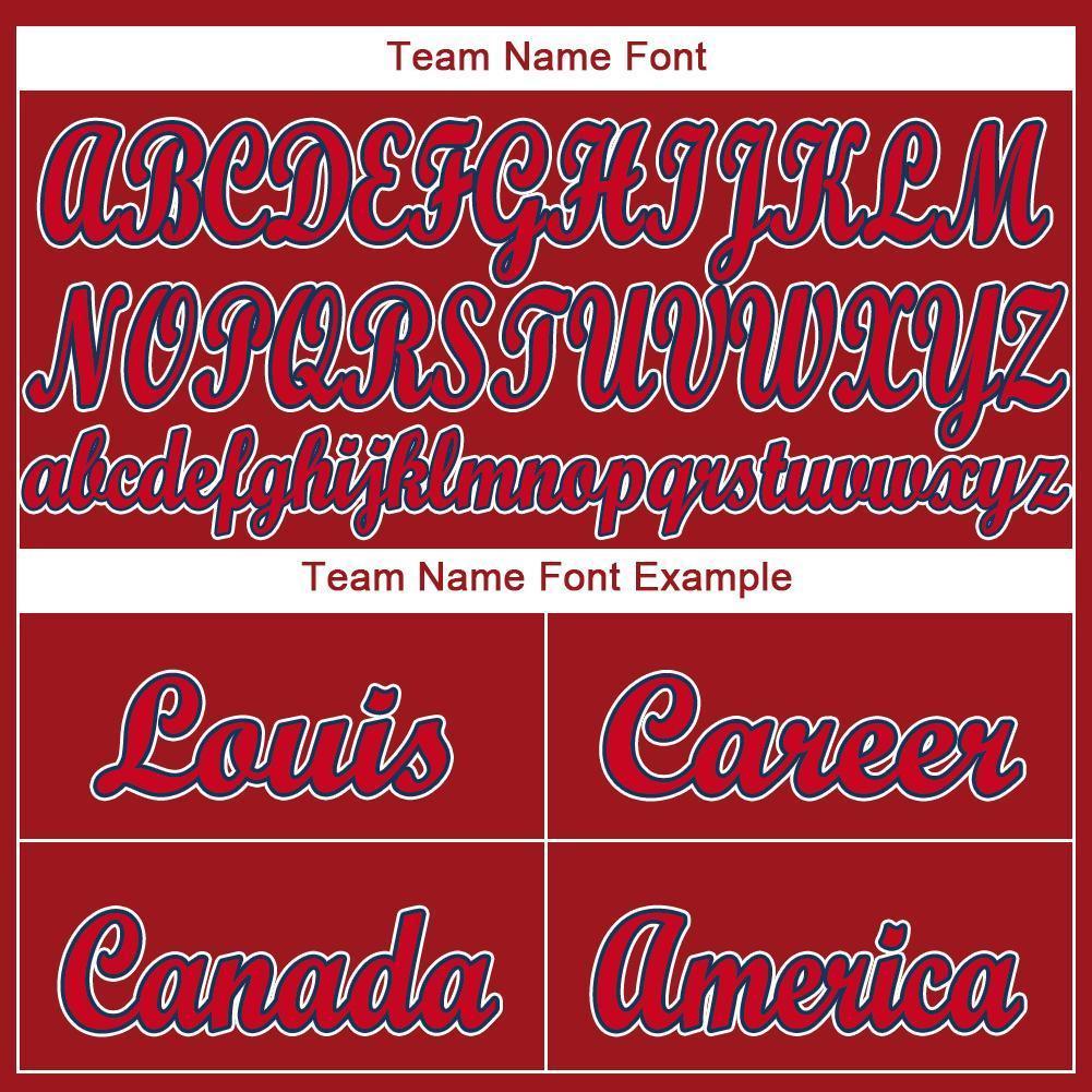 Custom Red White-Navy Baseball Jersey baseball jersey product view 5