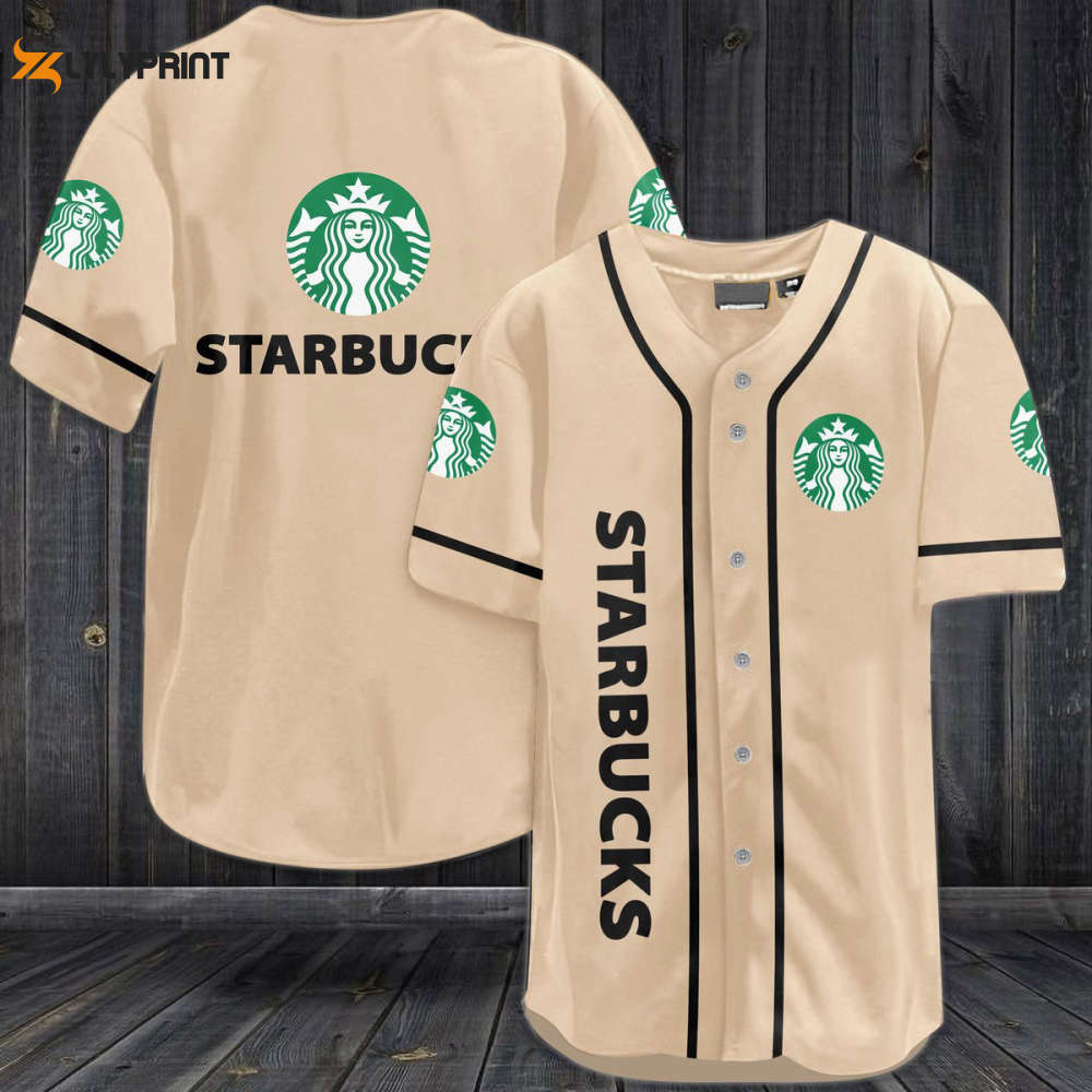 Starbucks Baseball Jersey - Gift for Men Women - lylyprint.com baseball jersey product view 1