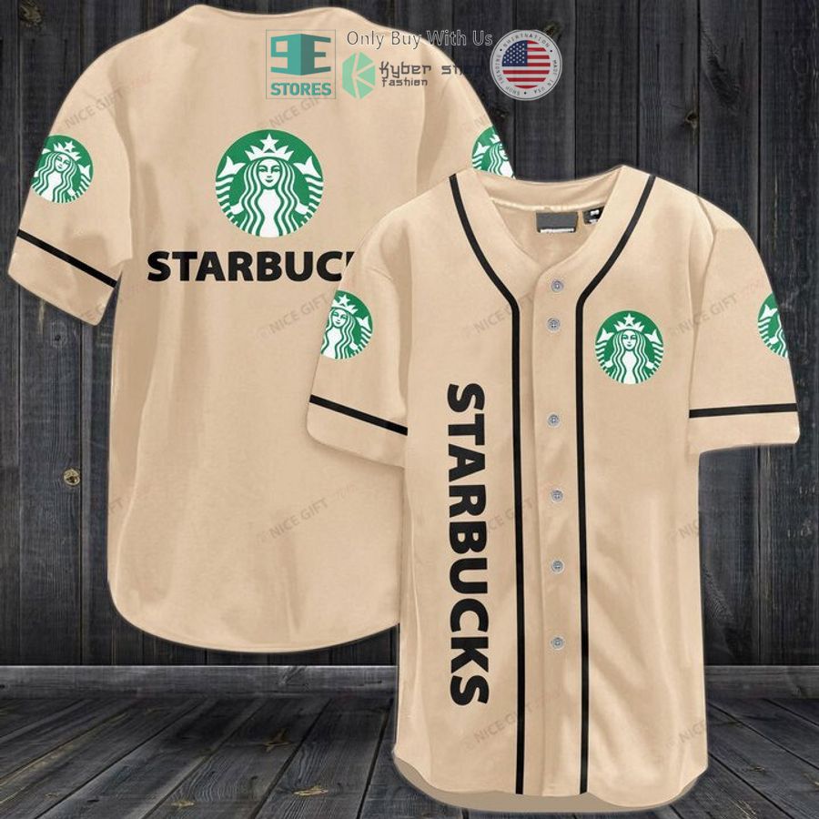 BEST Starbucks logo Baseball Jersey baseball jersey product view 1