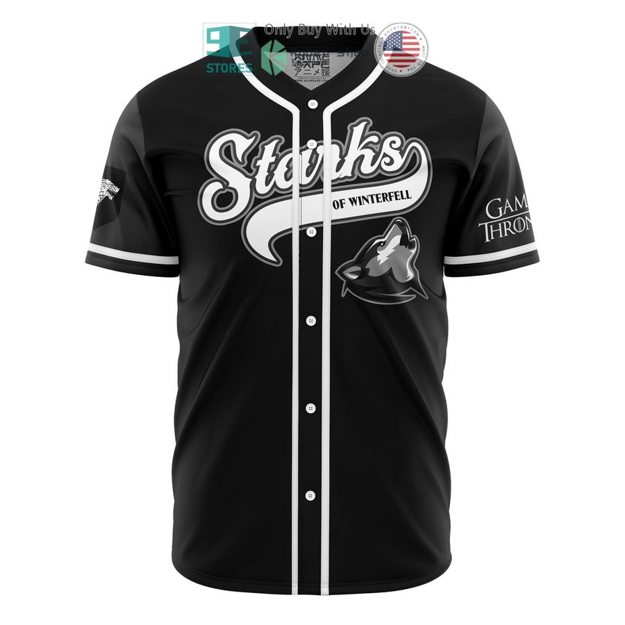 BEST Starks of Winterfell Black Game of Thrones Baseball Jersey baseball jersey product view 1