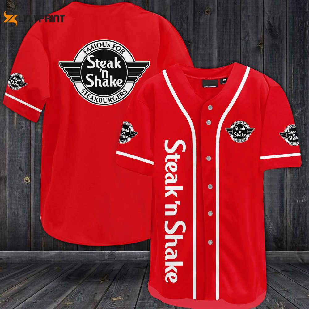 Steak 'n Shake Baseball Jersey - lylyprint.com baseball jersey product view 1
