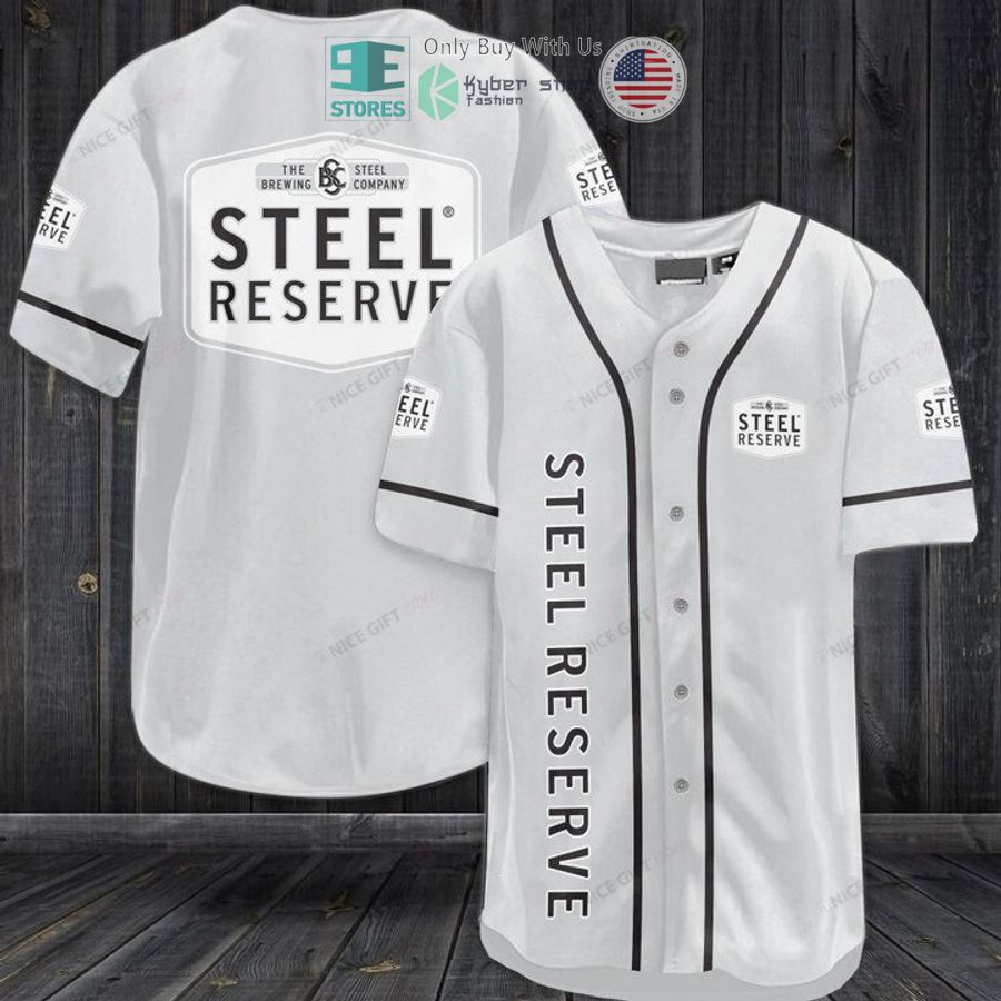 BEST Steel Reserve logo grey Baseball Jersey baseball jersey product view 1
