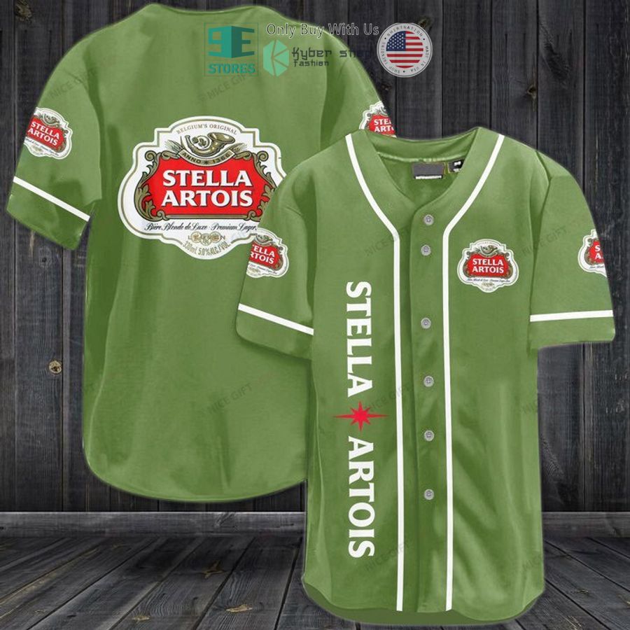 BEST Stella Artois green Baseball Jersey baseball jersey product view 1