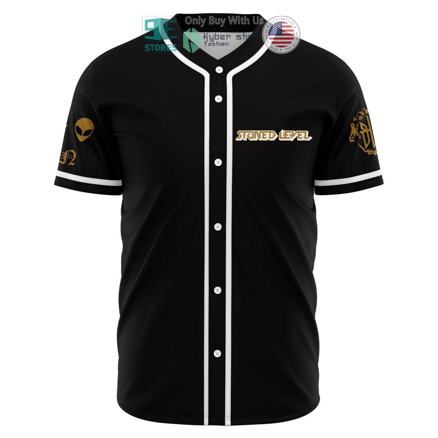 BEST Stoned Level black Baseball Jersey baseball jersey product view 1