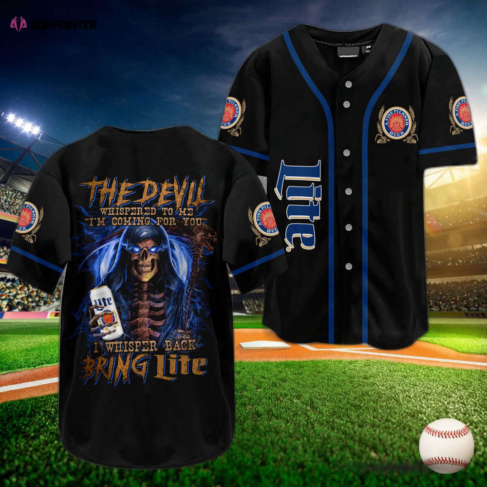 Stylish Devil Whisper Lite Beer Baseball Jersey: Lightweight Apparel for Beer Lovers baseball jersey product view 1