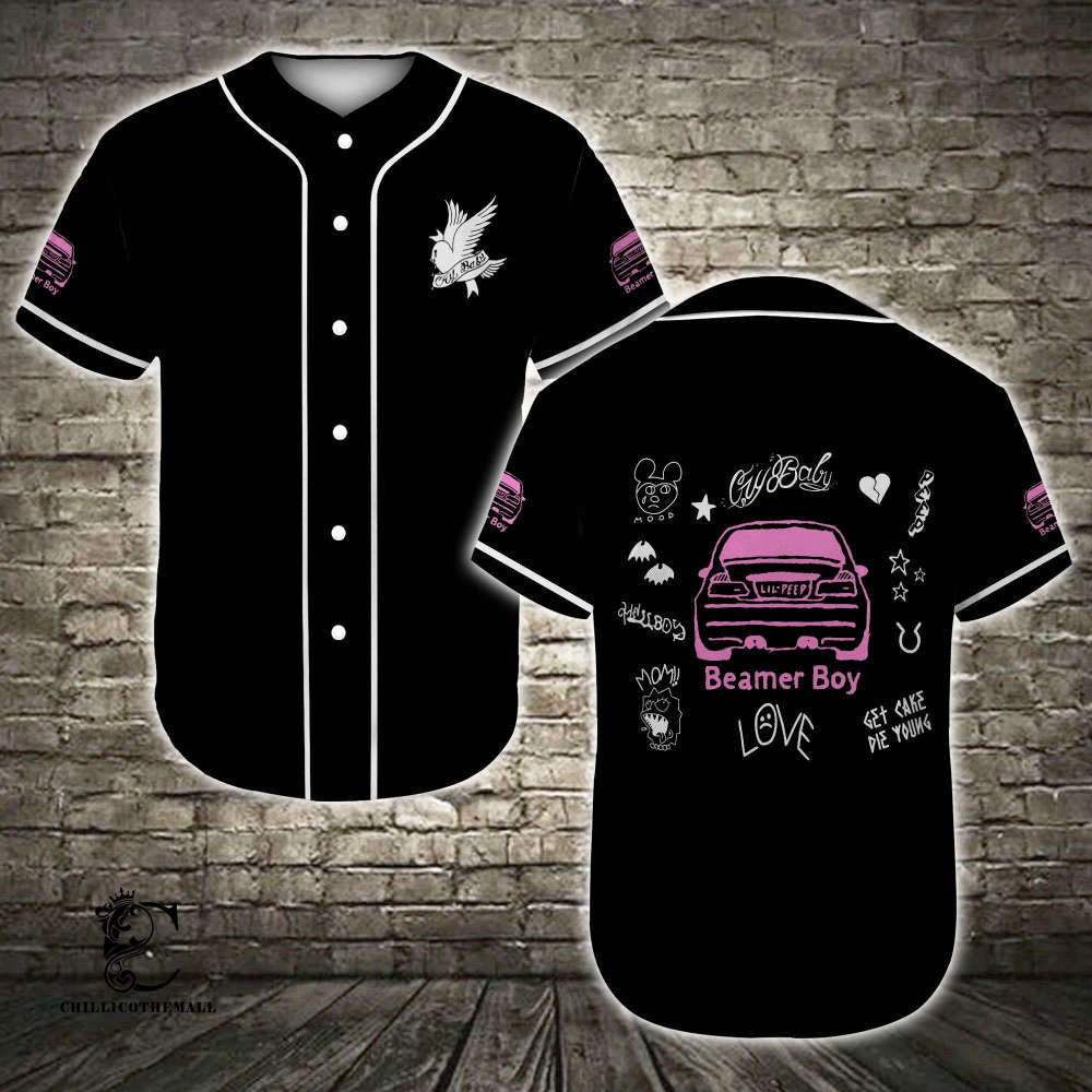 Stylish Love Peep Beamer Boy Song Baseball Jersey - Unisex Music Merch - Aopprinter baseball jersey product view 2