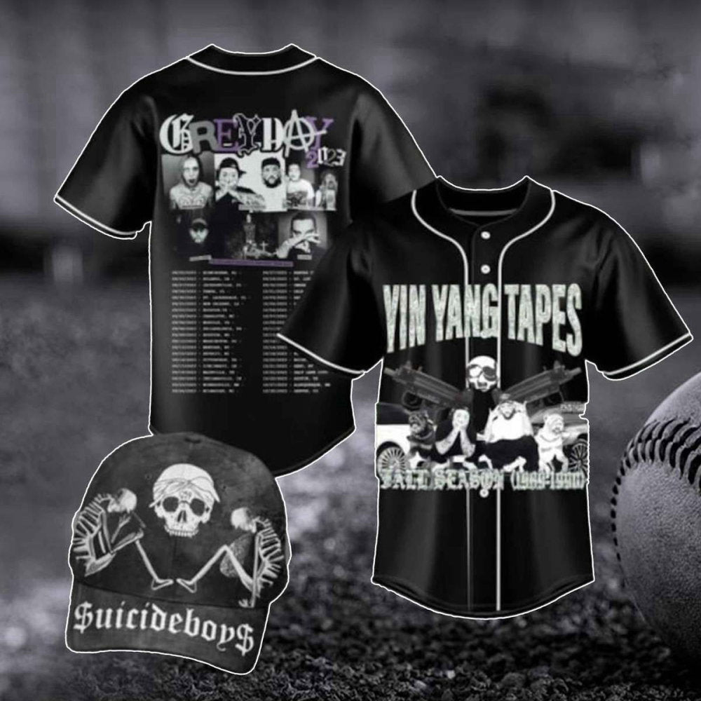 Sui cideboys 2023 Tour Baseball Jersey & Grey Day Shirt: Rap Hip Hop Merch Concert Tee Gift For Fan - Aopprinter baseball jersey product view 1