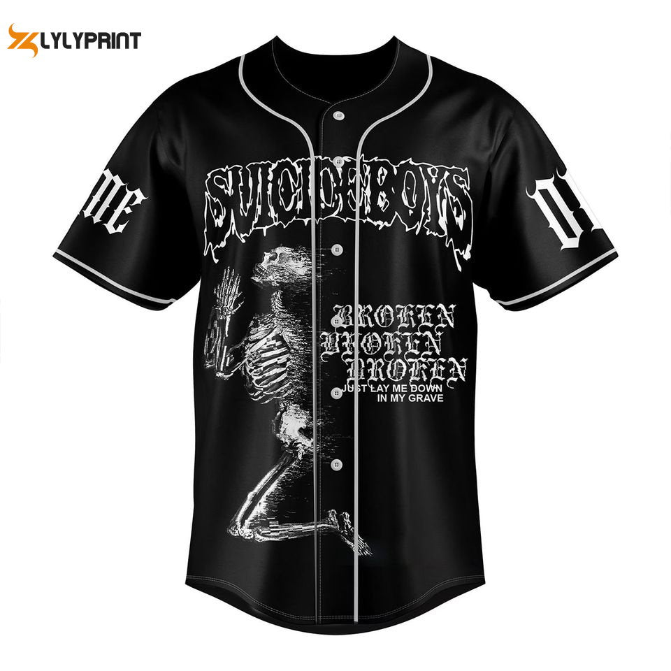 Suicideboy 2023 Tour Baseball Jersey, Suicideboy Grey Day 2023 Tour Shirt - lylyprint.com baseball jersey product view 1