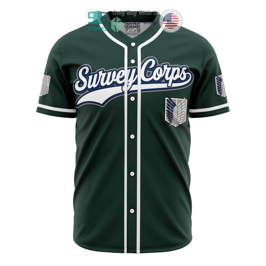 BEST Survey Corps Ackerman Attack on Titan Baseball Jersey baseball jersey product view 1