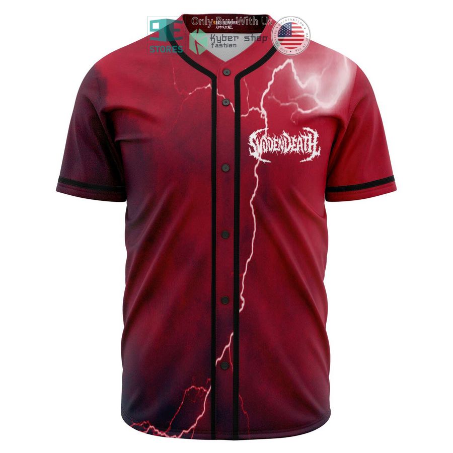 BEST Svdden Death logo red Baseball Jersey baseball jersey product view 1