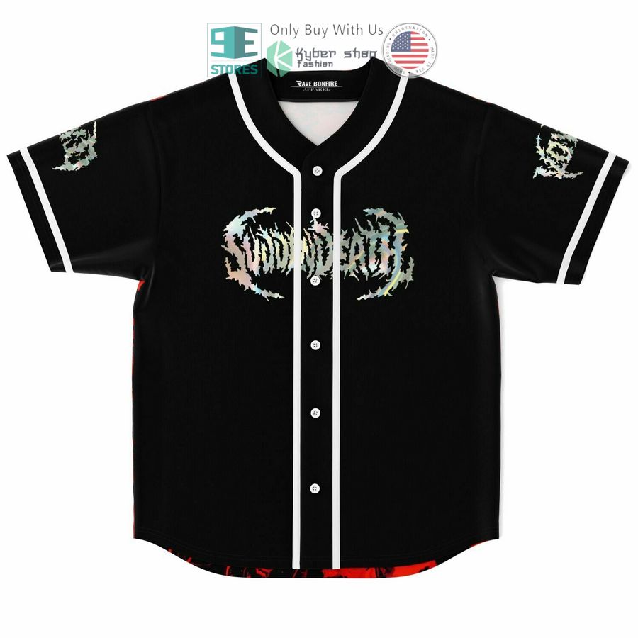 BEST Svdden Death logo red black Baseball Jersey baseball jersey product view 1