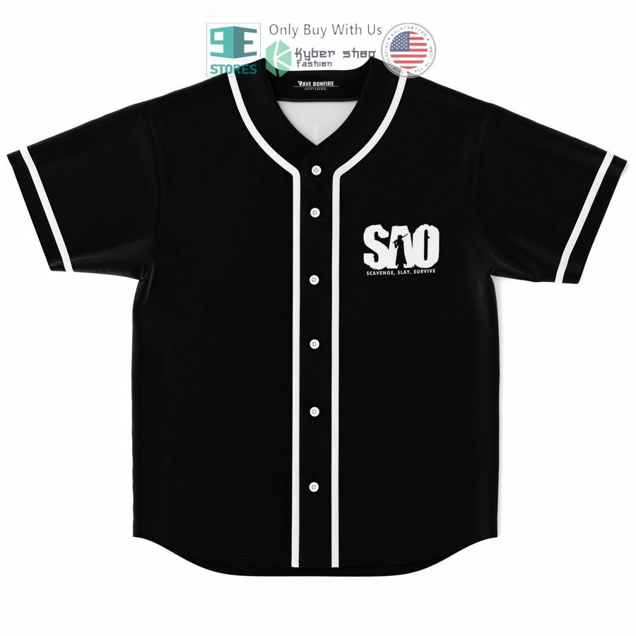 BEST Sword Art Online Scavenge Slay Survive Let's Stay Together Baseball Jersey baseball jersey product view 1