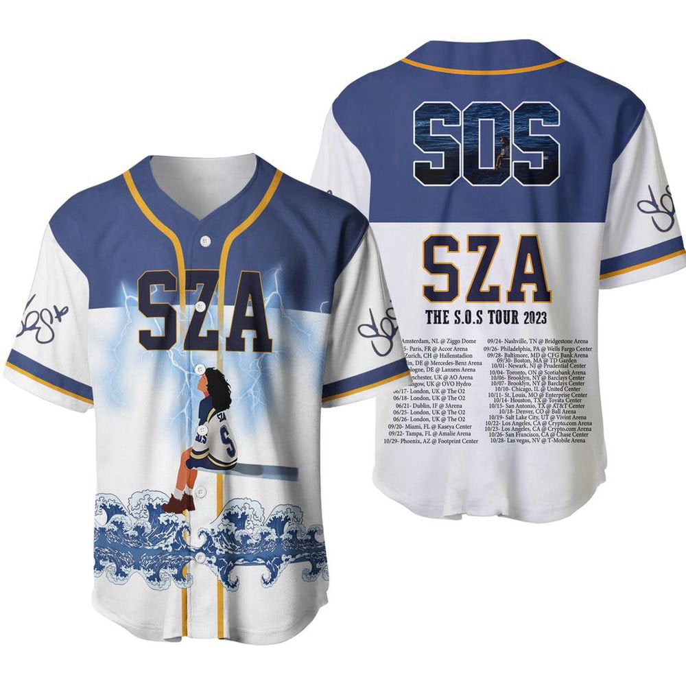 SZA Baseball Jersey, SZA Good Day Jersey Shirt - Aopprinter baseball jersey product view 2