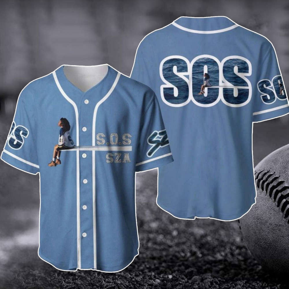 Sza SOS New Album Baseball Jersey & 2023 Tour Merch: Gift for Fan! - Aopprinter baseball jersey product view 1