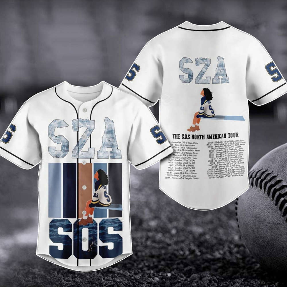 Sza SOS North America Tour 2023 Baseball Jersey - Good Day Shirt Music Concert Merch & New Album Gift - Aopprinter baseball jersey product view 1