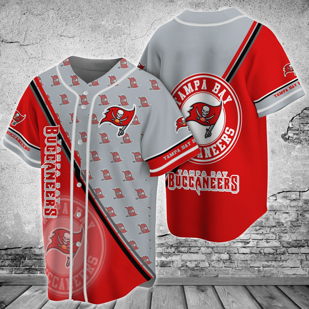 Tampa Bay Buccaneers Classic Baseball Jersey Shirt - Aopprinter baseball jersey product view 2