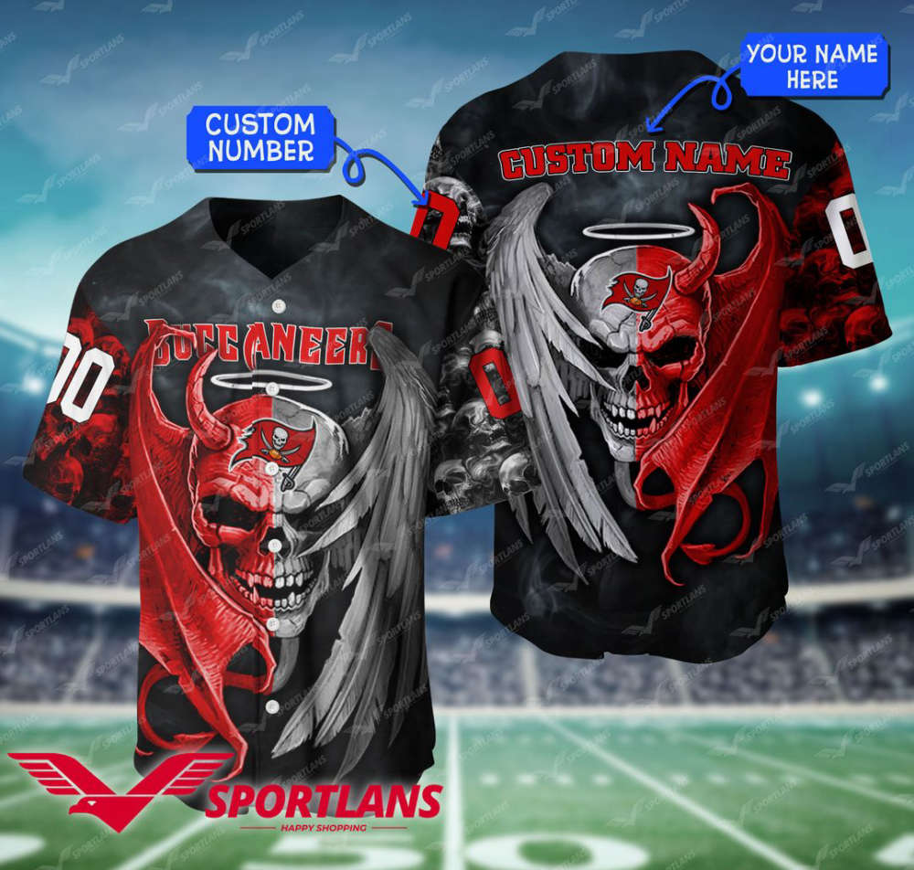 Tampa Bay Buccaneers Personalized Baseball Jersey Fan Gifts - lylyprint.com baseball jersey product view 2