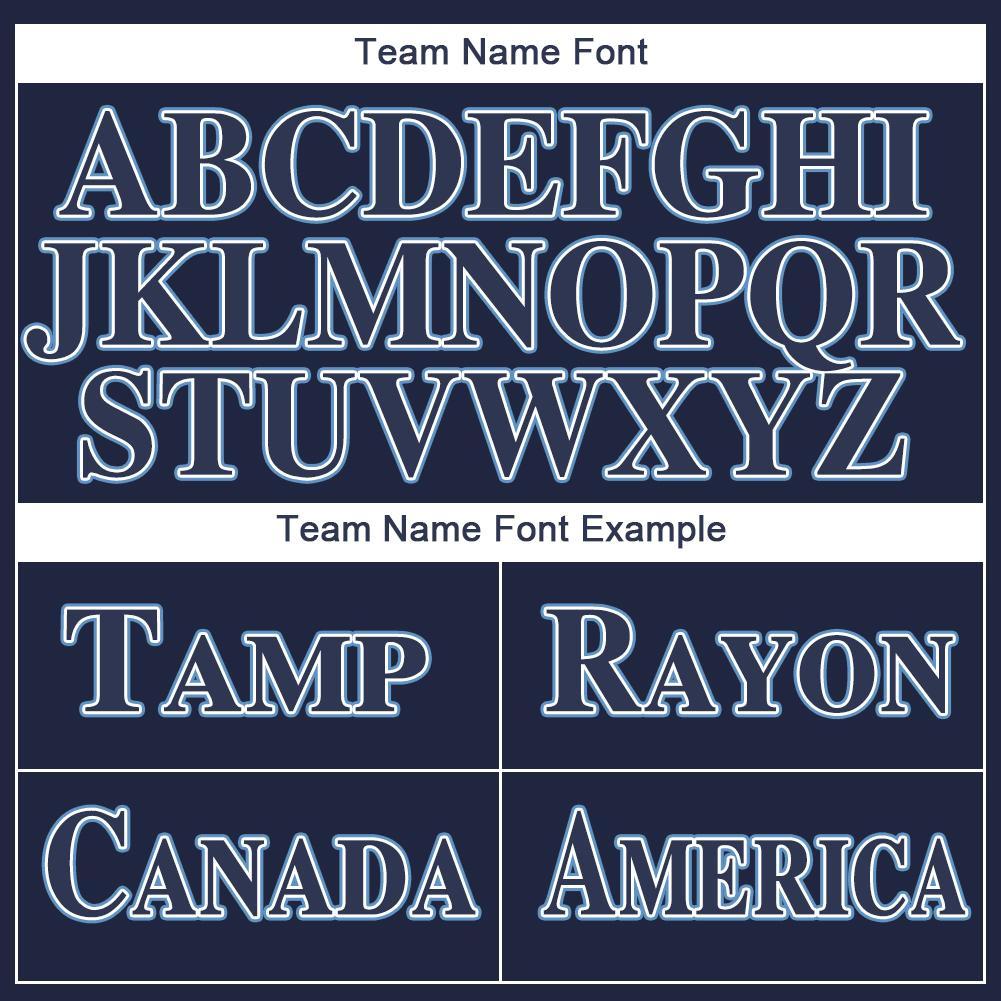 Custom Navy White-Powder Blue Baseball Jersey baseball jersey product view 5