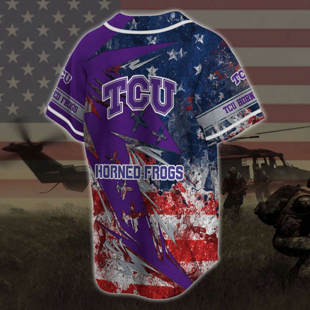 TCU Horned Frogs Baseball Jersey Gift For Men Women - lylyprint.com baseball jersey product view 3