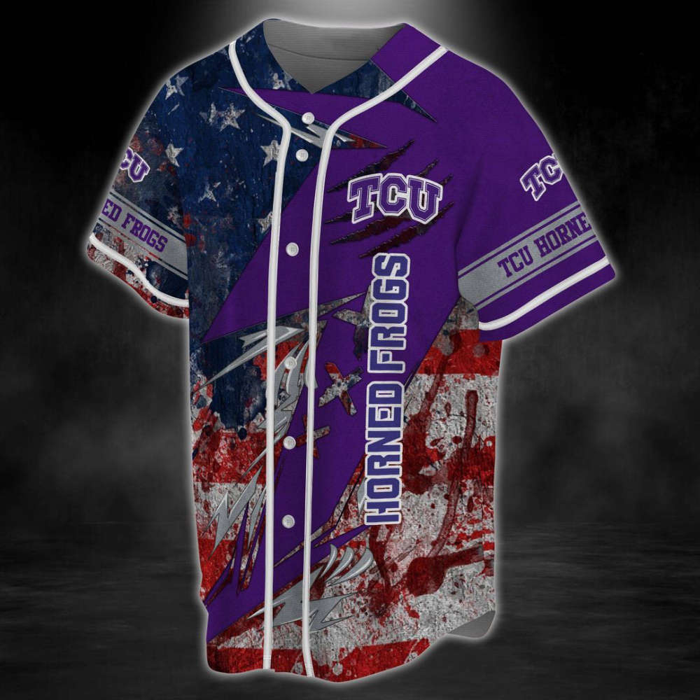 TCU Horned Frogs Baseball Jersey Gift For Men Women - lylyprint.com baseball jersey product view 4