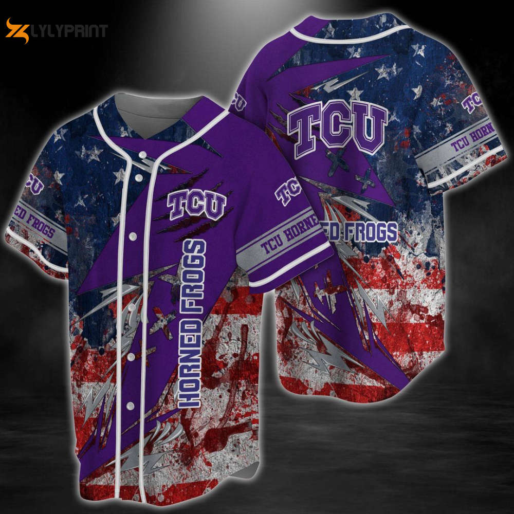 TCU Horned Frogs Baseball Jersey Gift For Men Women - lylyprint.com baseball jersey product view 1