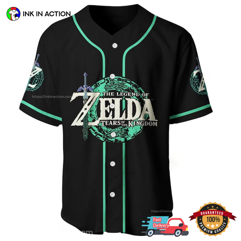 Tears Of The Kingdom Zelda Baseball Jersey baseball jersey product view 1