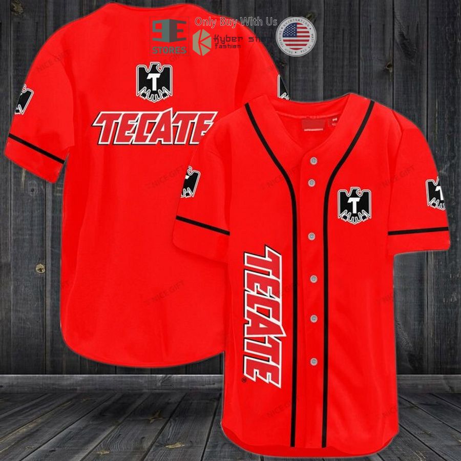 BEST Tecate logo red Baseball Jersey baseball jersey product view 1
