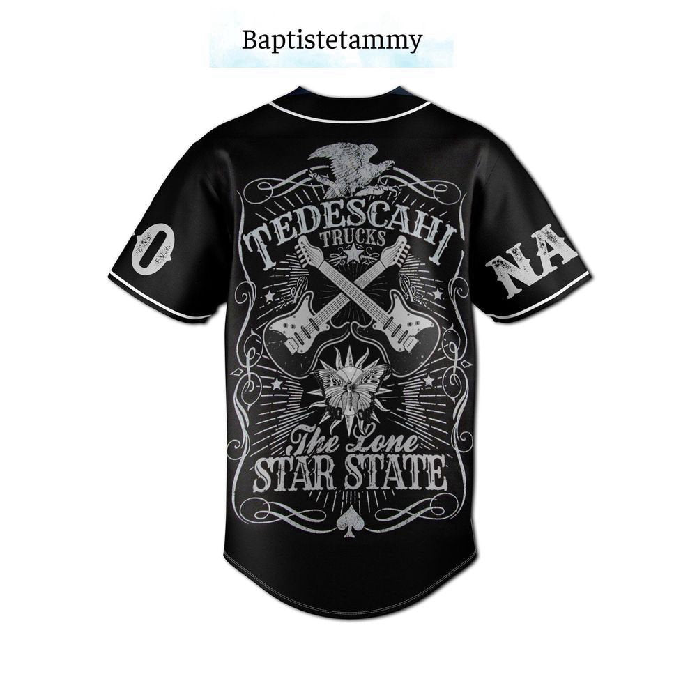 Tedeschi Trucks Baseball Jersey For Men Women, The Lone Star State Jersey - lylyprint.com baseball jersey product view 2