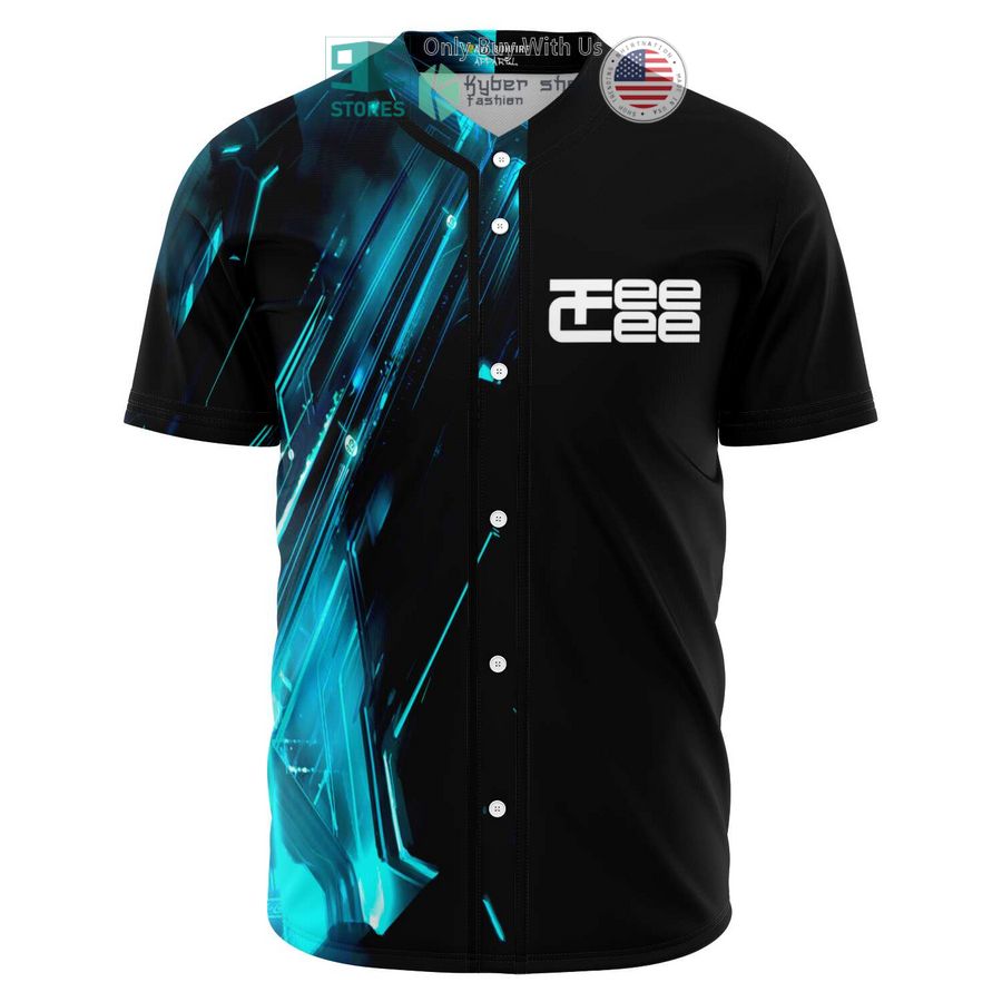 BEST Teecee black blue Baseball Jersey baseball jersey product view 1