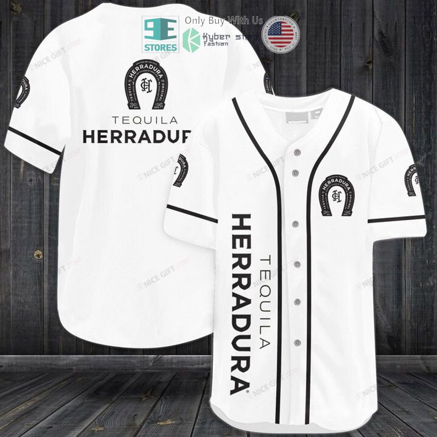 BEST Tequila Herradura logo white Baseball Jersey baseball jersey product view 1