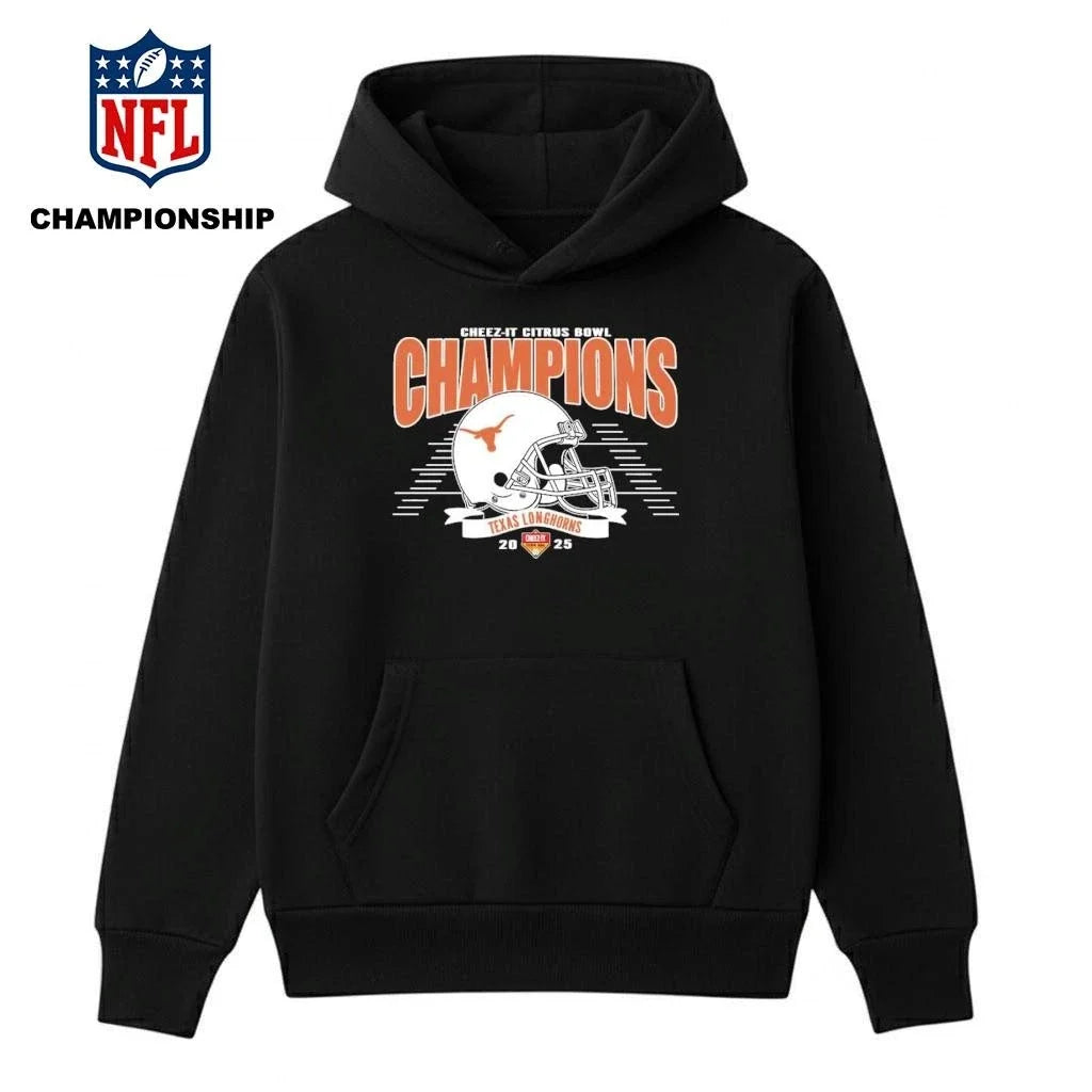 Texas Longhorns Football Claim Champions 2025 - Adult & Kids T-Shirts, Sweatshirts & Hoodies apparel design preview 4