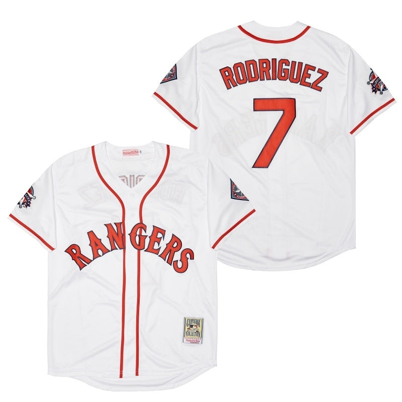 texas rangers #7 ivan rodriguez Baseball Jersey baseball jersey product view 1