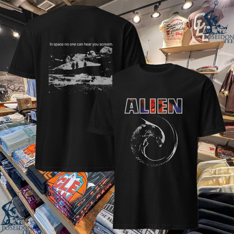 The Alien In Space No One Can Hear You Scream T-shirt Unisex T-shirt, Sweatshirt, Hoodie, Long Sleeve Tee - T-Shirt, Sweatshirt, Hoodie